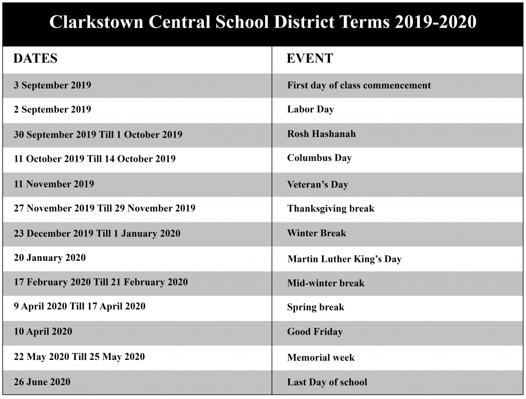 Clarkstown School District Calendar 2022-2023 - May Calendar 2022